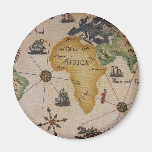 World Map - Africa Magnet (Front)