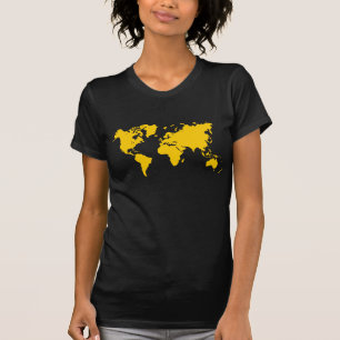 World Map - Amber T-Shirt