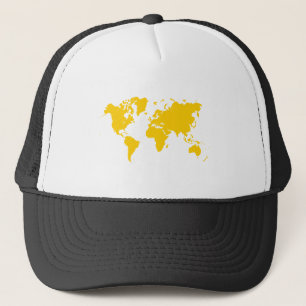 World Map - Amber Trucker Hat