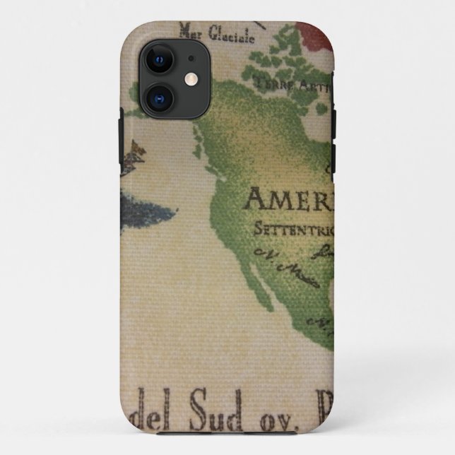 World Map - America Case-Mate iPhone Case (Back)