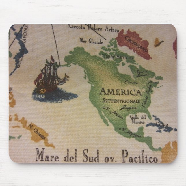 World Map - America Mouse Pad (Front)