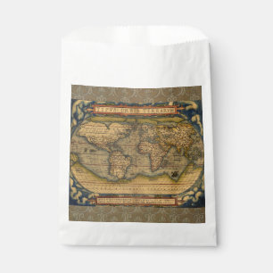 World Map Antique Ortelius Europe Travel Favour Bag