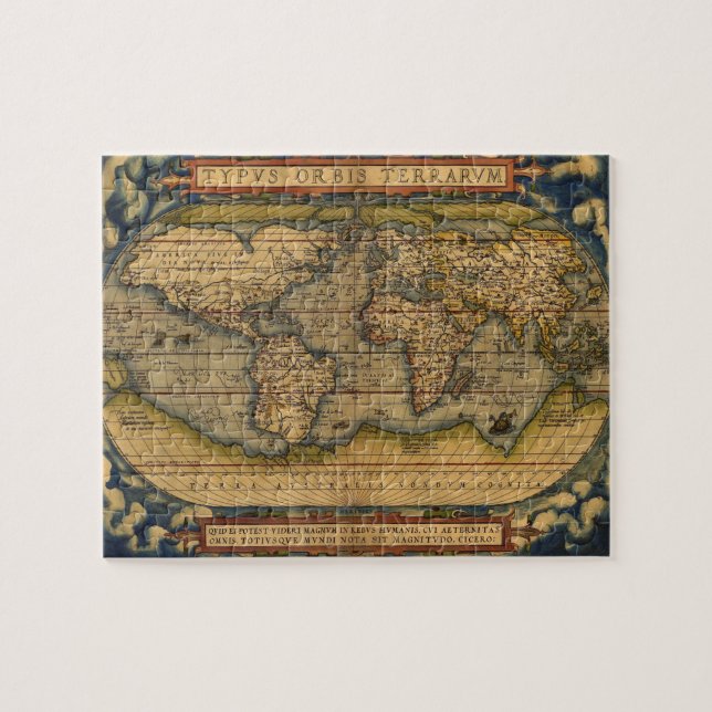 World Map Antique Ortelius Europe Travel Jigsaw Puzzle (Horizontal)