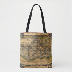 World Map Antique Ortelius Europe Travel Tote Bag