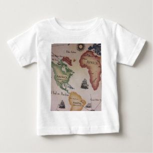 World Map -- Atlantic Ocean Baby T-Shirt