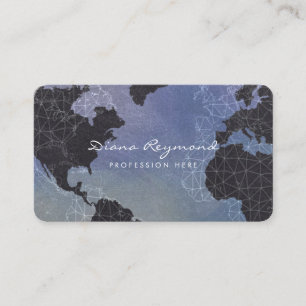 World Map, Atlas, Global Business Card
