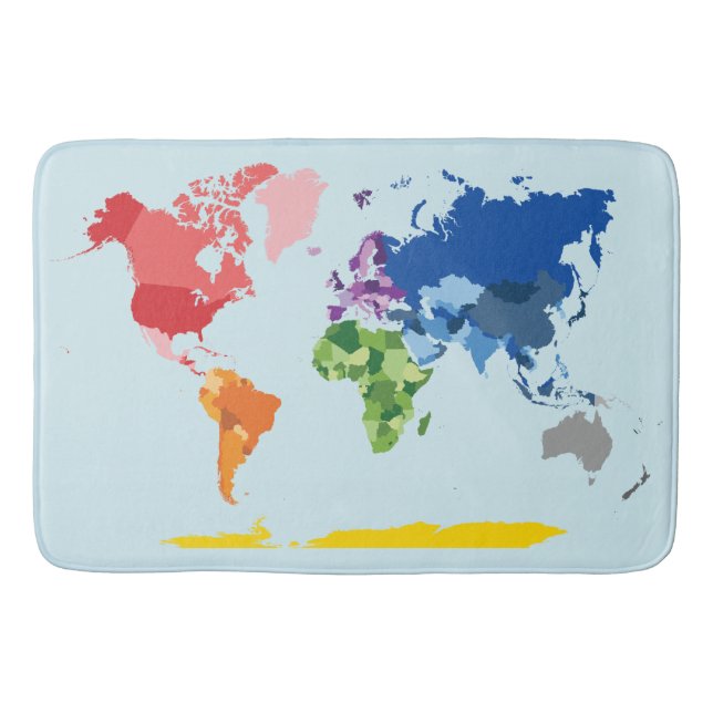 World Map Bath Mat (Front)