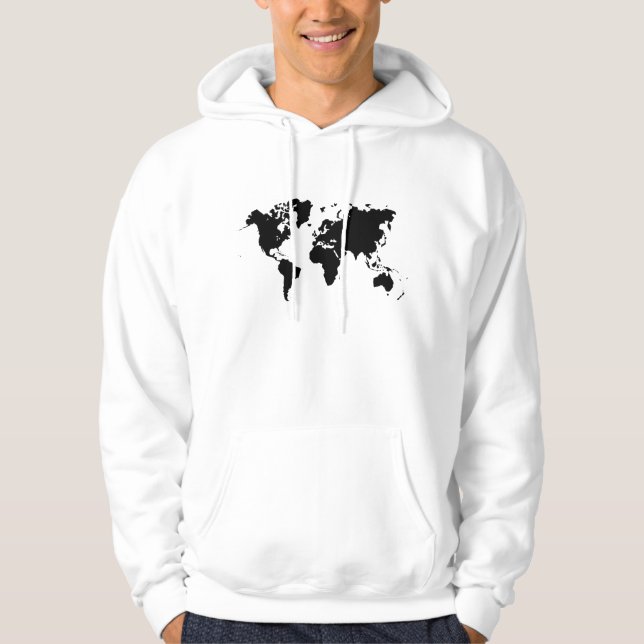 World Map - Black Hoodie (Front)