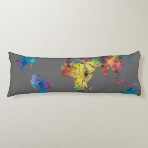 World Map Body Pillow