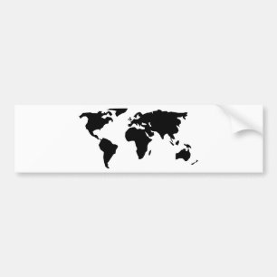 World Map Bumper Sticker