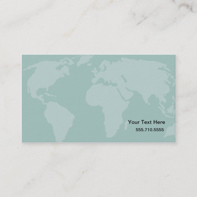 world map business card (Front)