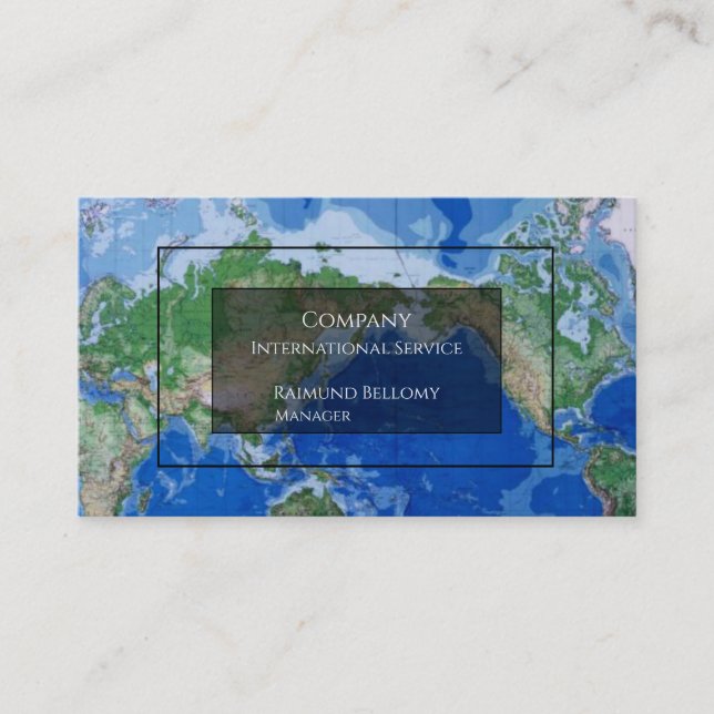 World Map Business Card (Front)