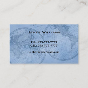 world map business cards