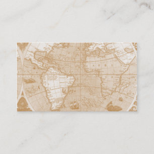 World Map Business Cards