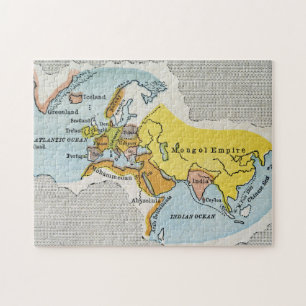WORLD MAP, c1300. Jigsaw Puzzle