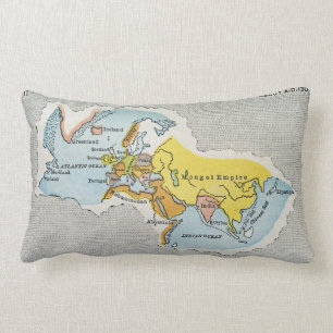 WORLD MAP, c1300. Lumbar Cushion