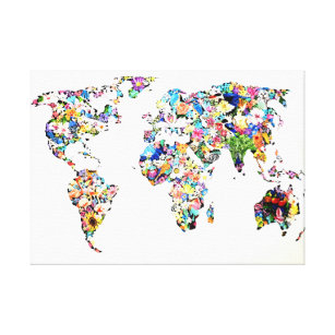 Map Of The World Canvas Prints & Wall Art | Zazzle.com.au