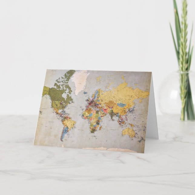 world map card (Front)