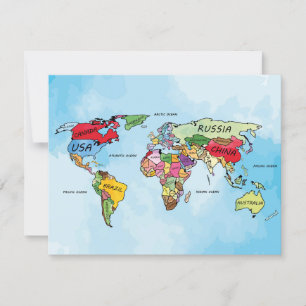 World Map Card