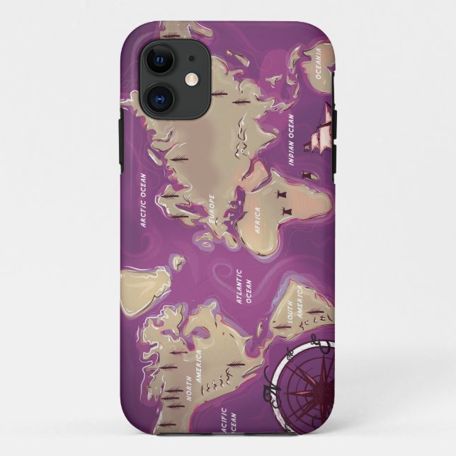 World Map Case-Mate iPhone Case (Back)