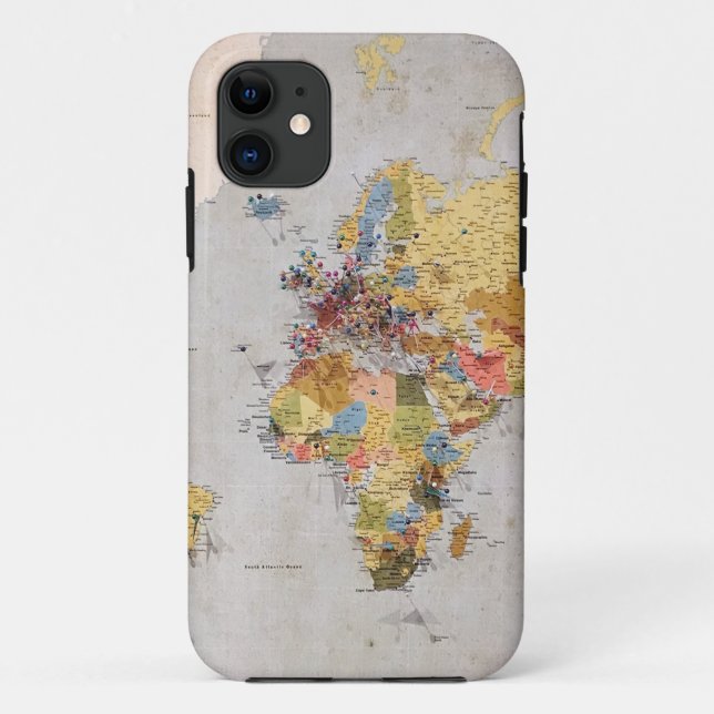 world map Case-Mate iPhone case (Back)
