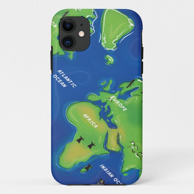 World Map Case-Mate iPhone Case (Back)