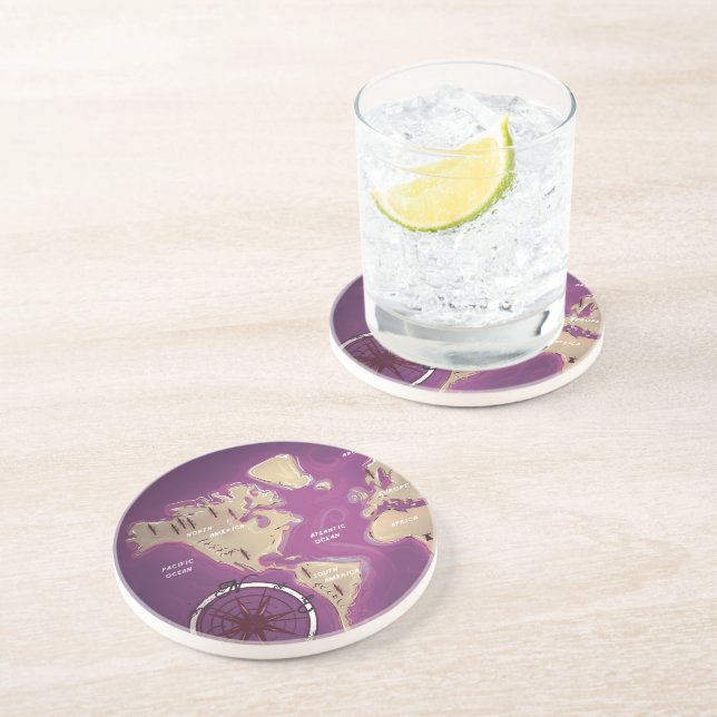 World Map Coaster (Side)