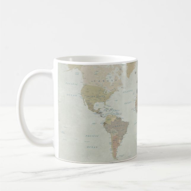 World Map Coffee Mug (Left)