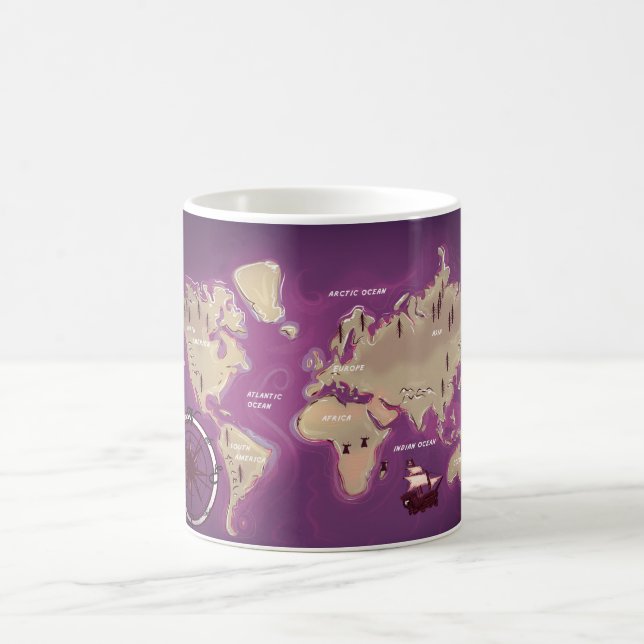 World Map Coffee Mug (Center)