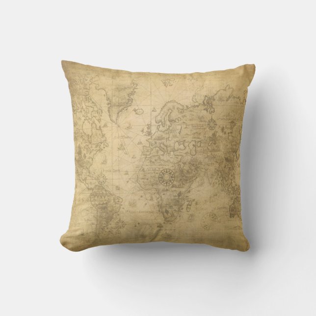World Map Cushion (Front)