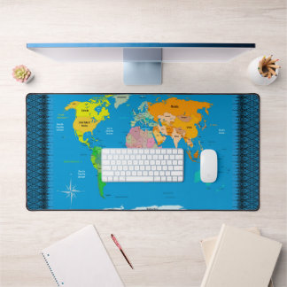 World Map  Desk Mat