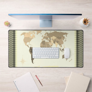 World Map Desk Mat