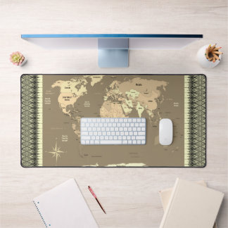 World Map  Desk Mat