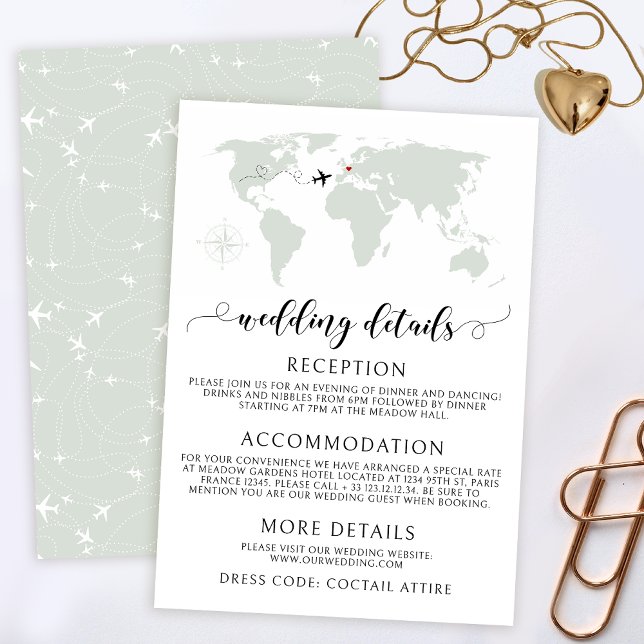 World map Destination wedding details cards (Creator Uploaded)