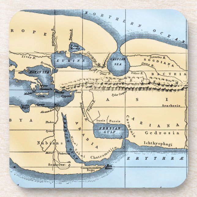WORLD MAP: ERATOSTHENES COASTER (Front)