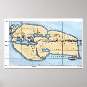 WORLD MAP: ERATOSTHENES POSTER