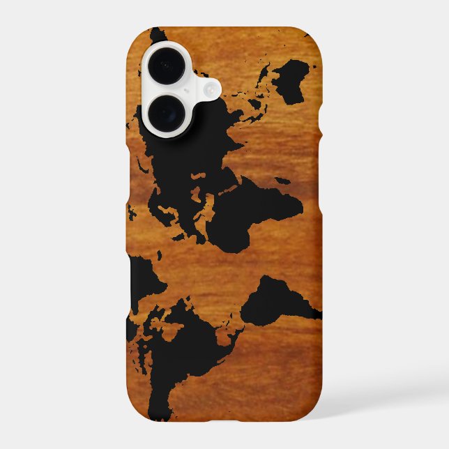 world map faux wood (Back)