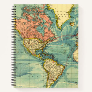World Map Featuring United States Maps Geography Notebook