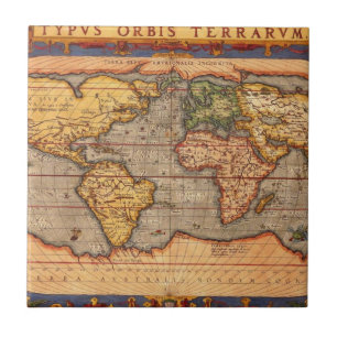 World map from 1601 tile