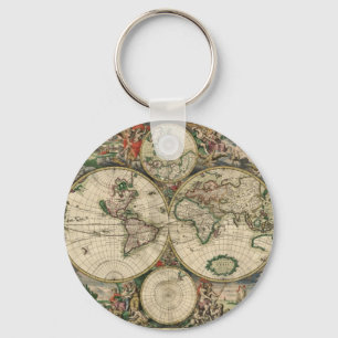 World Map from 1689 Key Ring