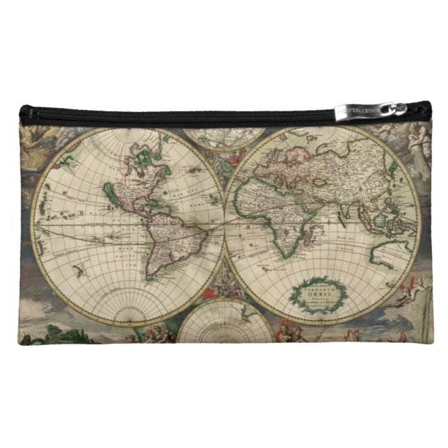 World Map from 1689 Makeup Bag (Front)
