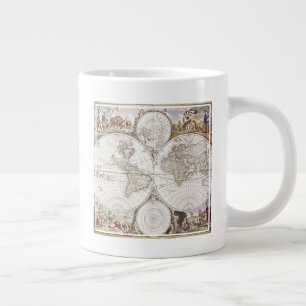 World Map from Atlas Maior Large Coffee Mug