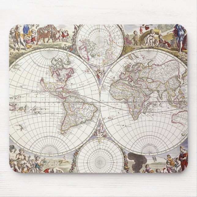 World Map from Atlas Maior Mouse Pad (Front)