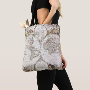 World Map from Atlas Maior Tote Bag