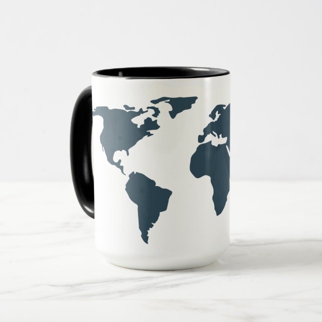 World Map Geography Globe Adventure Mug (Front Left)