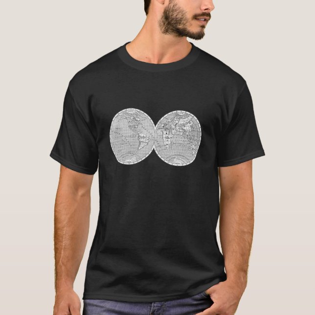 World Map  Geography  Old Map T-Shirt (Front)