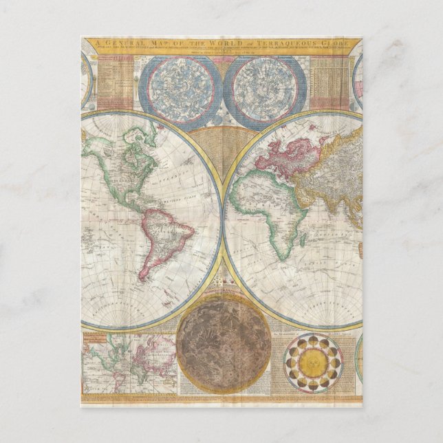 World Map Gifts Postcard (Front)