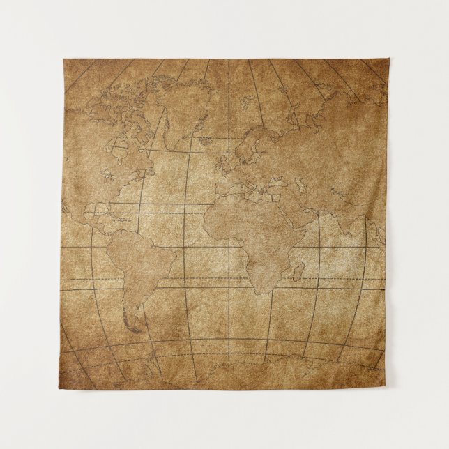 World Map: Global Exploration Guide Tapestry (Front)