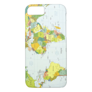 world+map+globe+country+atlas iPhone 8/7 case