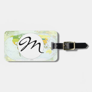 world+map+globe+country+atlas luggage tag
